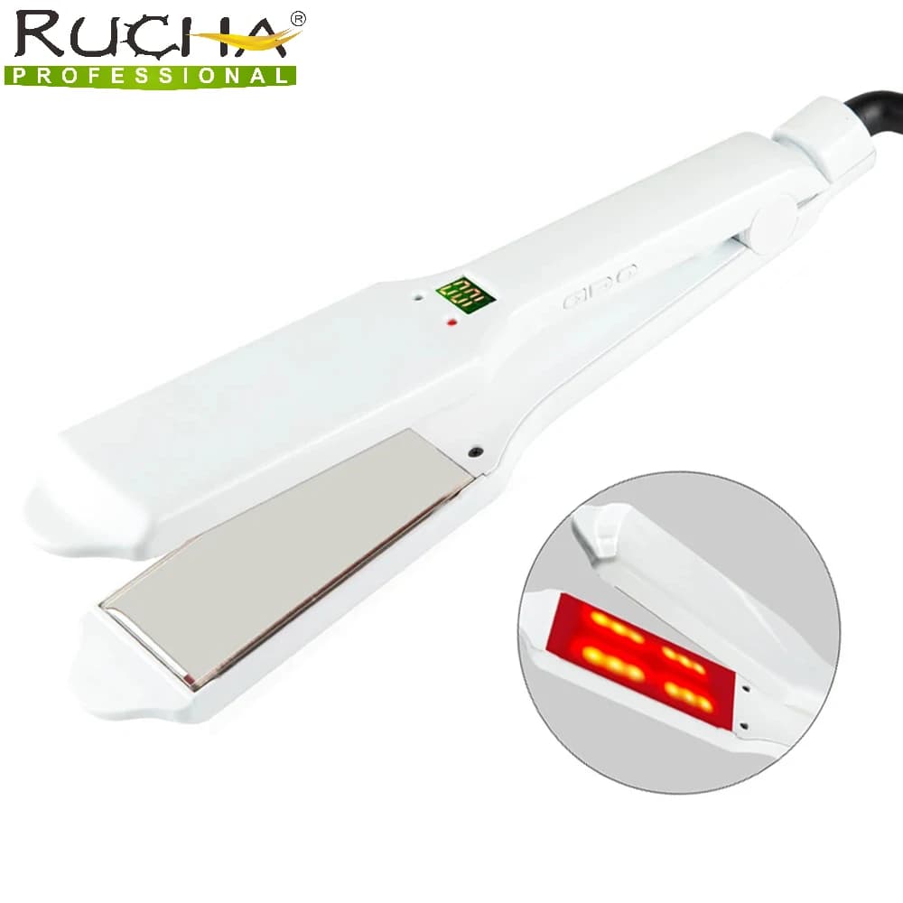 KerBrian-Fers infrarouges ultrasoniques pour cheveux secs crépus, fer de soin capillaire, réparation