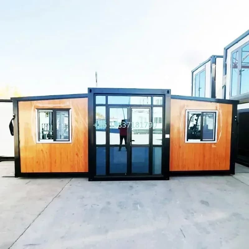 Maison pliante de 20 pieds, villa de luxe, maison conteneur extensible, maison préfabriquée portable