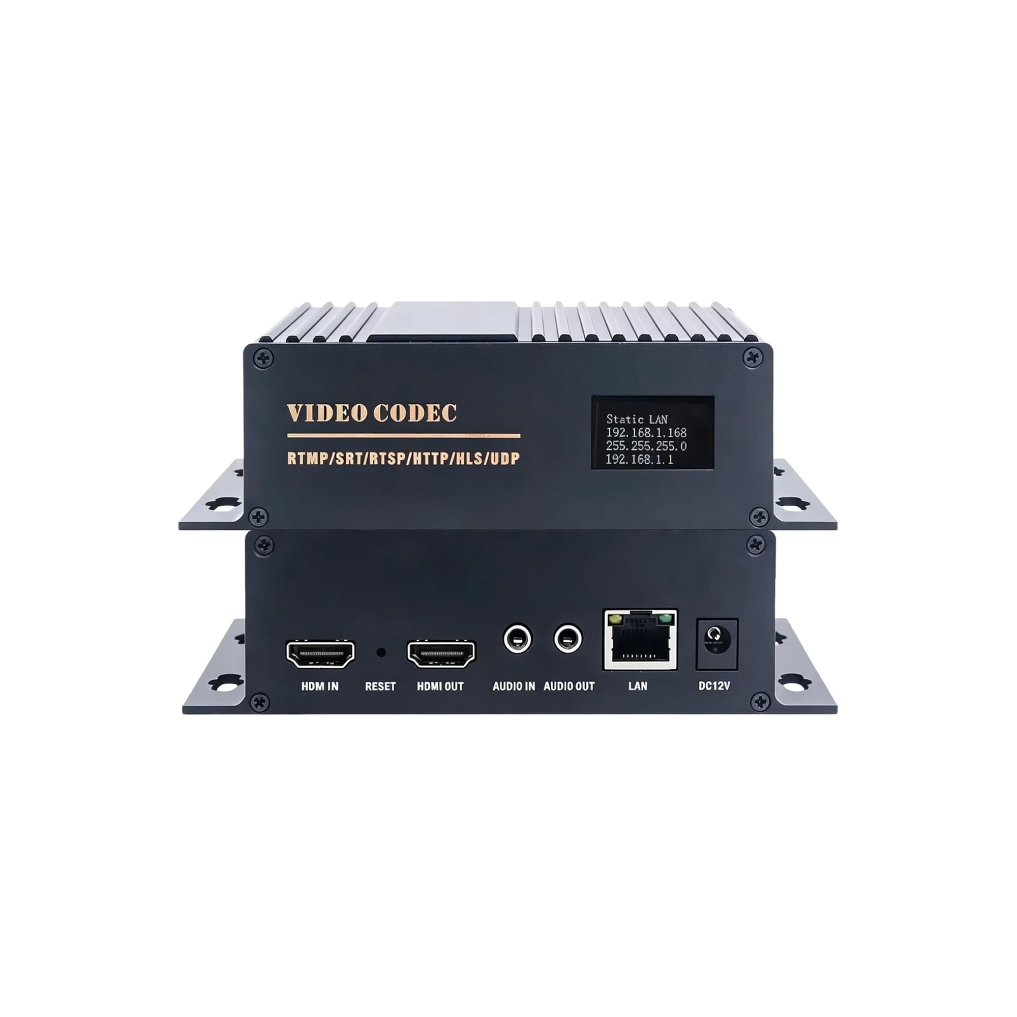 Codec vidéo HD H.265, encodeur-décodeur vidéo HD 4K vers IP, prend en charge la sortie HD en boucle 