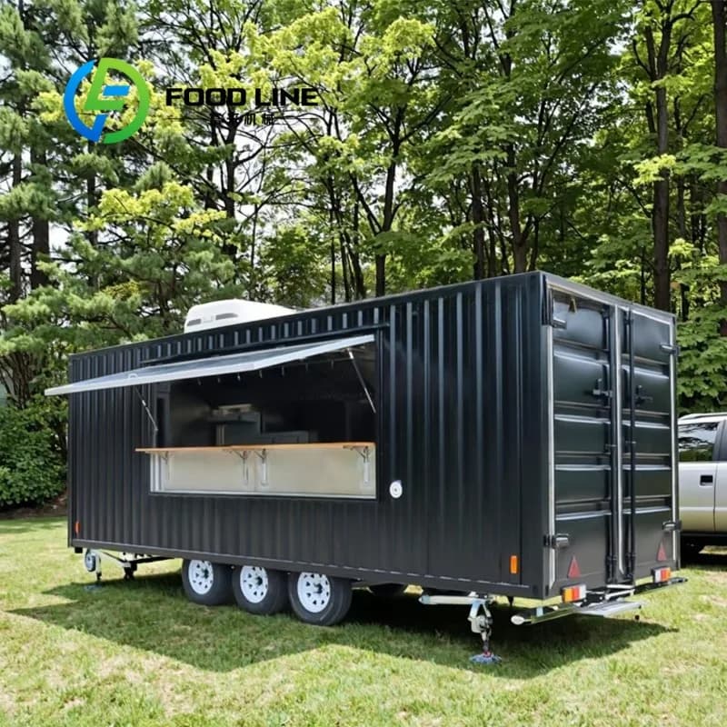 Conteneur barbecue Restaurant Bar restauration rapide Pizza remorque Mobile 20 pieds 40 pieds conten