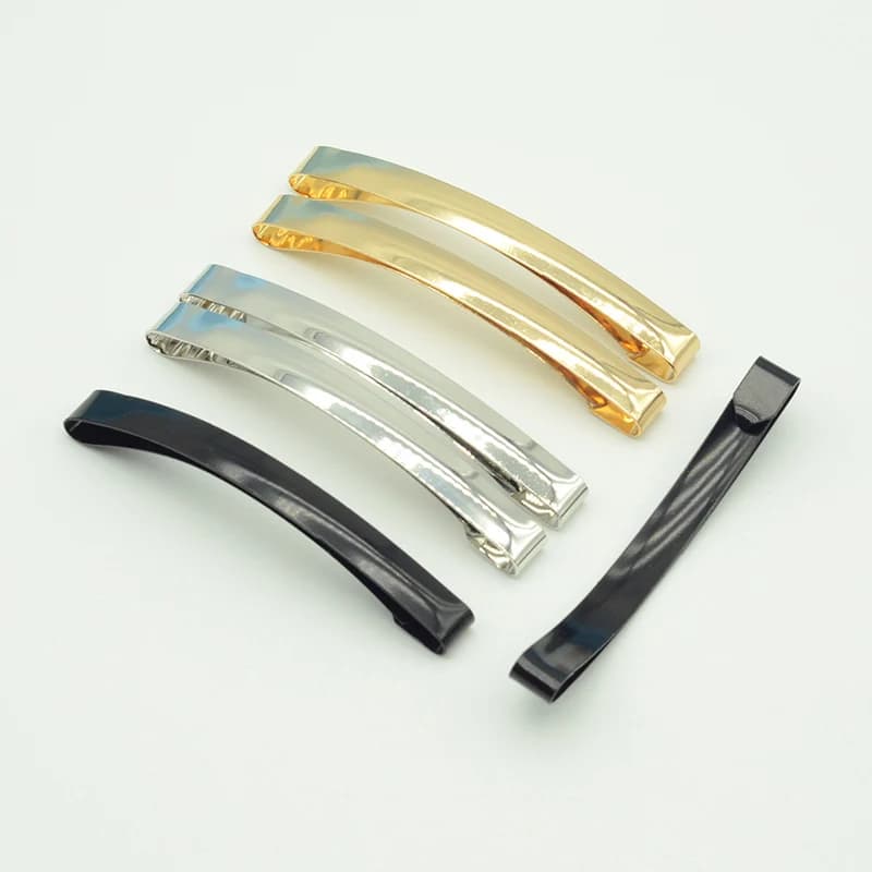 Épingles à cheveux à glissière en métal uni pour femmes, barrettes à cheveux, épingles à cheveux à p