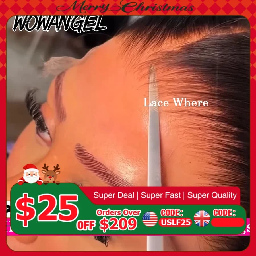 Wow Angel 5x5 HD dentelle fermeture perruques 250% fermeture droite perruque cheveux humains perruqu