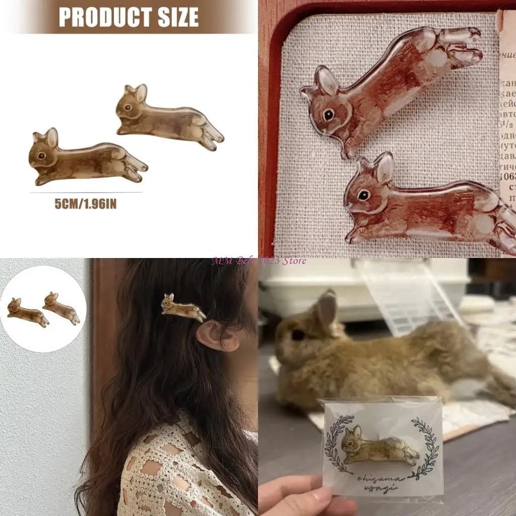 49ME 2000S pince à cheveux Edgy Barrettes lapin pince à cheveux lapin Unique pour dame fille