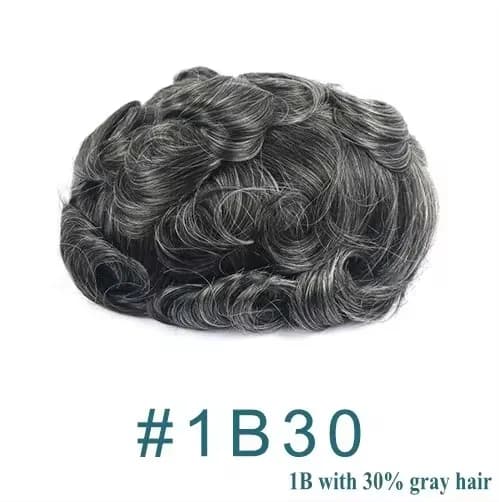 Prothèse capillaire pour homme en cheveux naturels, la moins chère, avec ligne de cheveux naturelle,