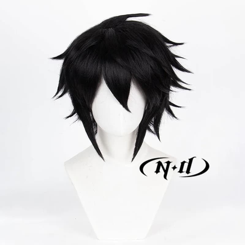 ND L Lawliet Cosplay perruques Note de mort Anime Cosplay désordre noir cheveux perruques pour bande