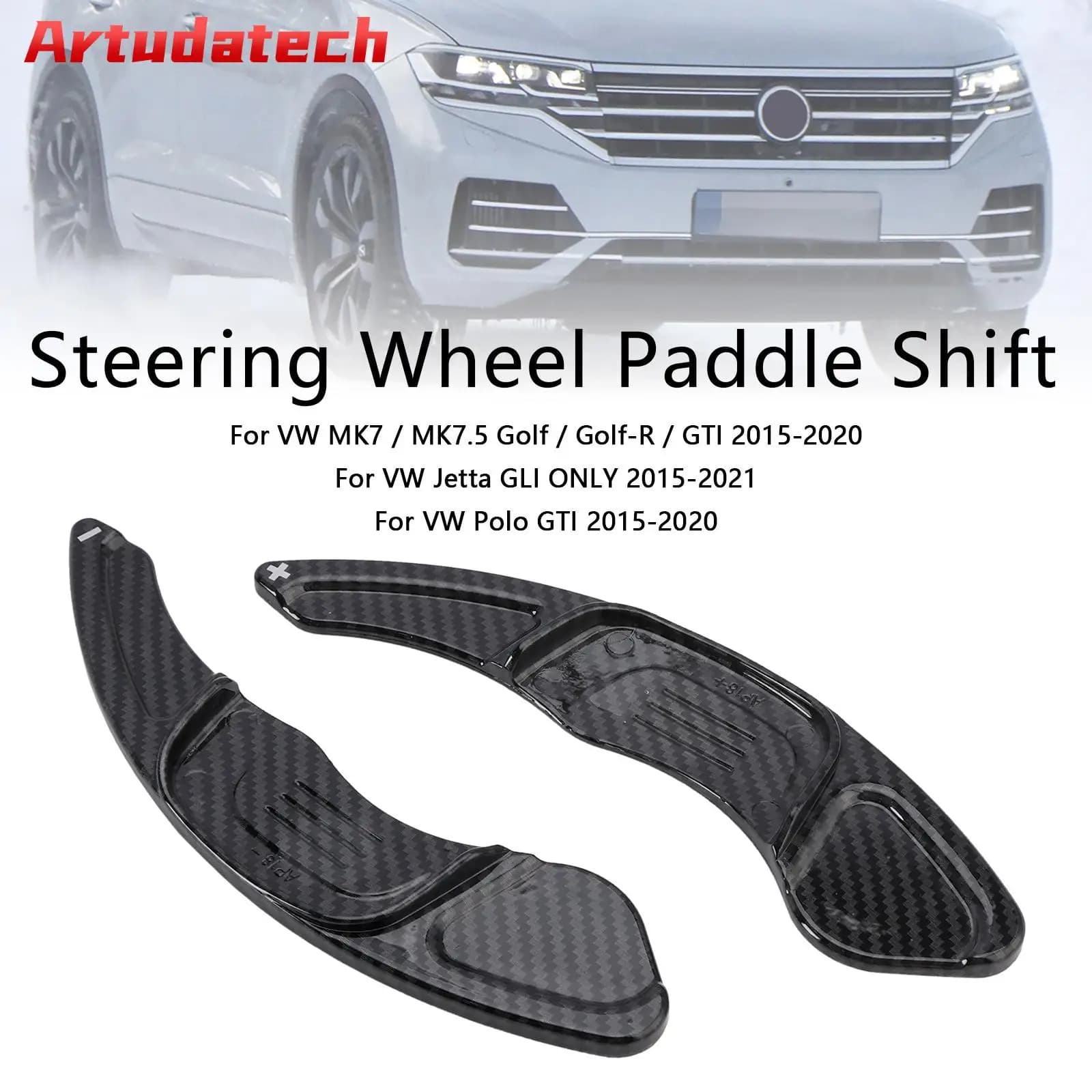 Artudatech – housses d'extension de levier de vitesse pour volant, aspect carbone, adaptées aux acce