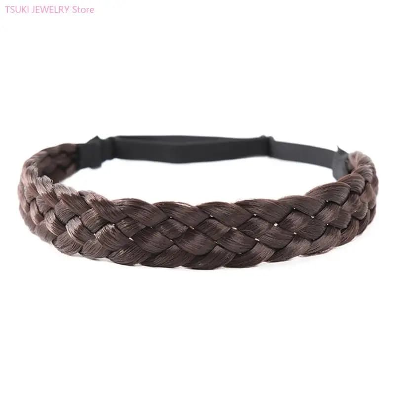 62KE – bijoux cheveux pour femmes, bohème, bandeau frontal tressé synthétique, décors
