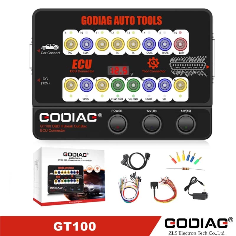 GODIAG GT100PLUS GPT ENET DOIP 24 V-12 V AUTO TOOLS OBD II boîte de dérivation connecteur ECU