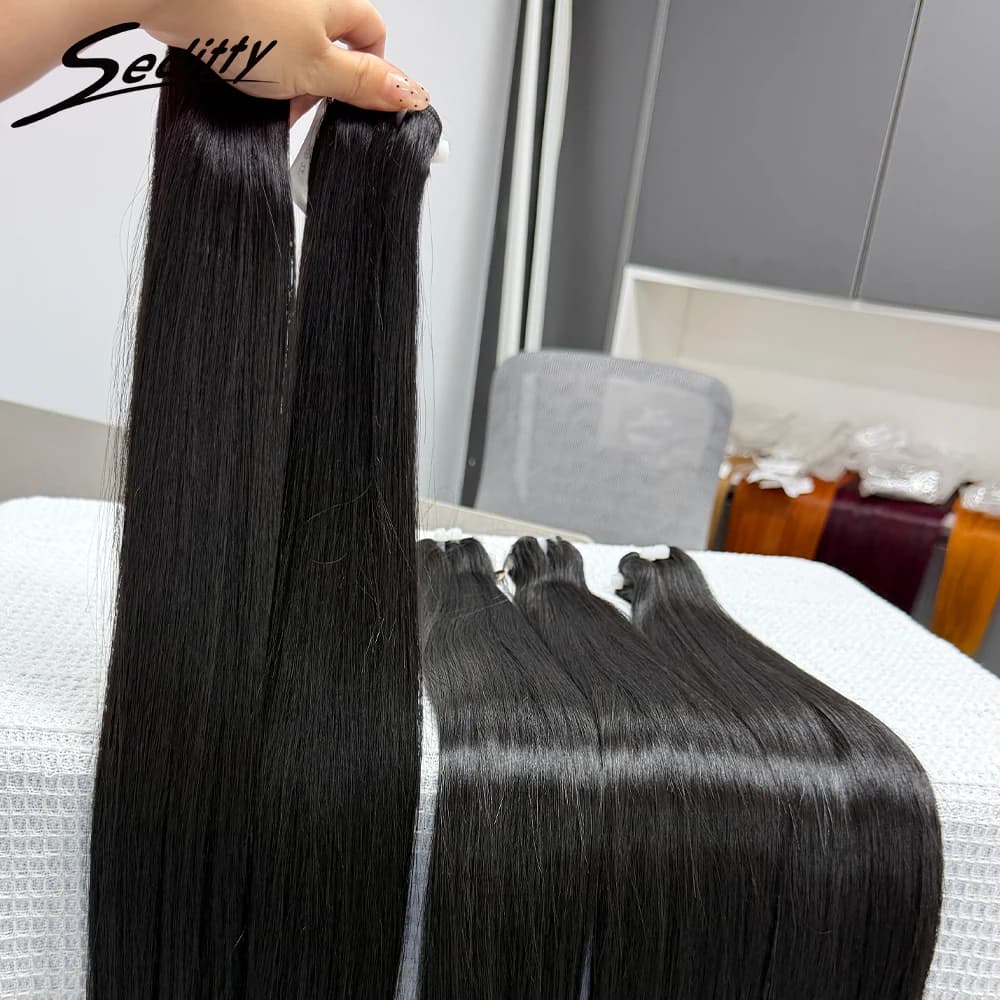 Extensions de cheveux vietnamiens 100 % naturels, lisses comme des baguettes, en paquet, 100 g/paque