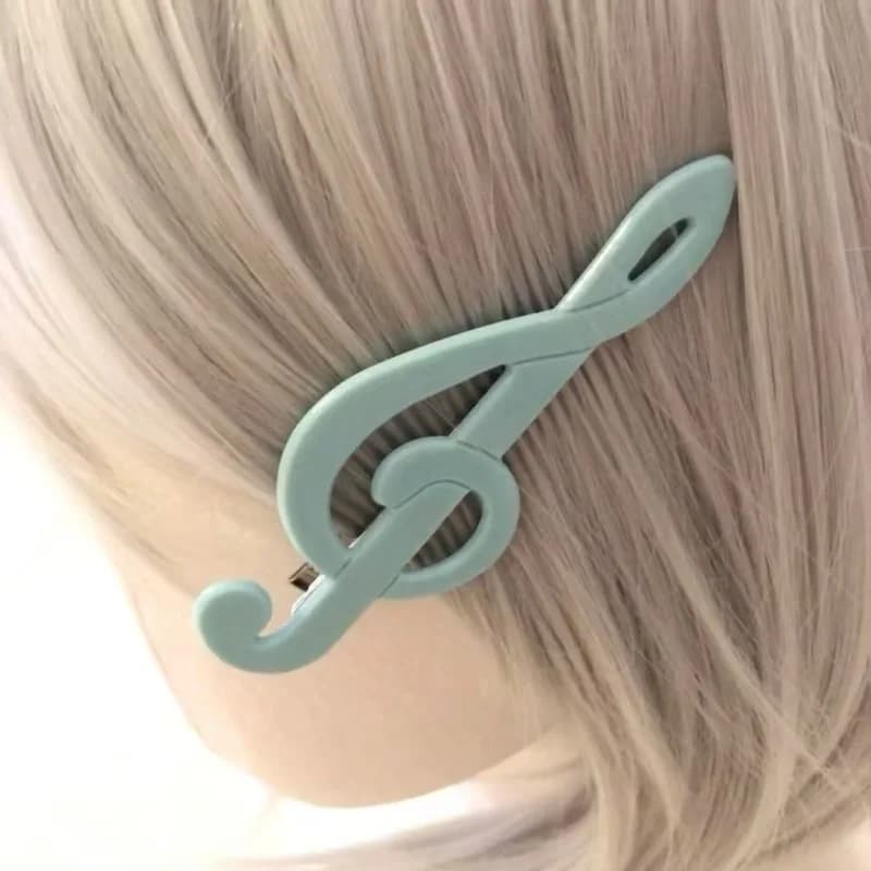 Pince à cheveux Vintage coréenne avec Note de musique Y2K, pince crocodile en bec de canard pour fra