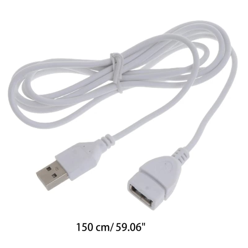 Câble d'extension USB blanc, câble d'extension A mâle à femelle, 1.5M, 5 pieds