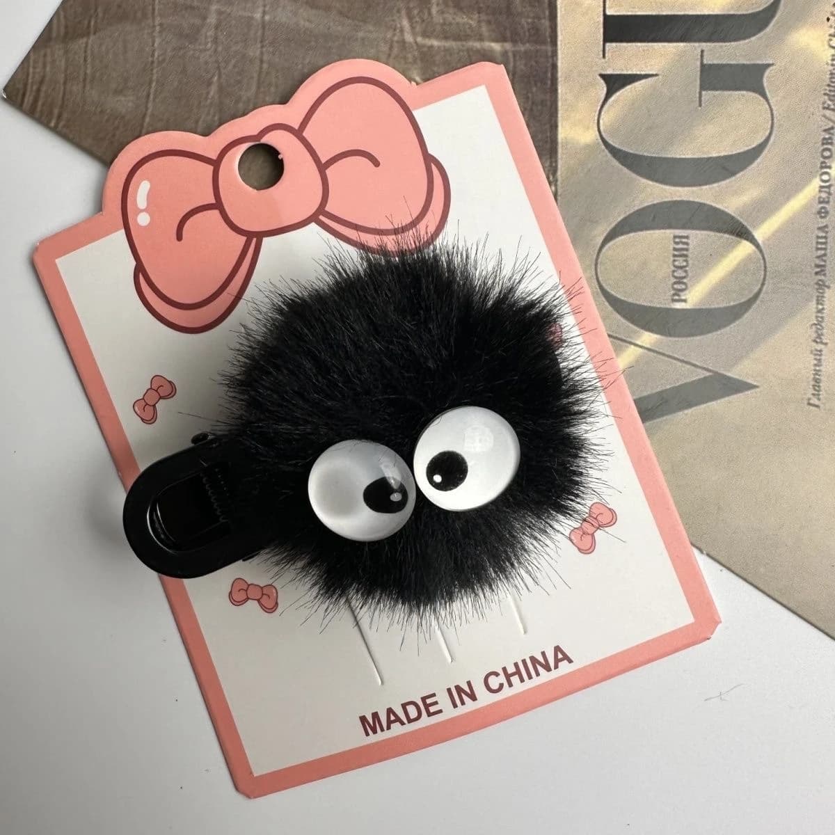 Jolie pince à cheveux noire et douce pour femmes – motif grands yeux, accessoires de cheveux adorabl
