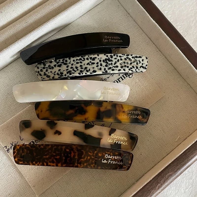 Pince à cheveux en acétate, Barrettes géométriques colorées élégantes, épingle à cheveux, accessoire