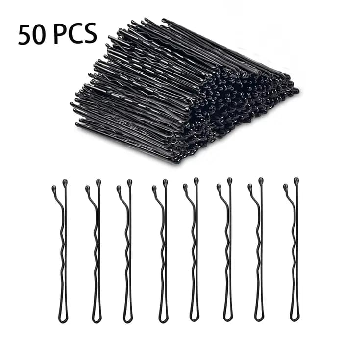 50/100/200 pinces à cheveux noires ondulées de qualité supérieure, adaptées à tous les types de chev