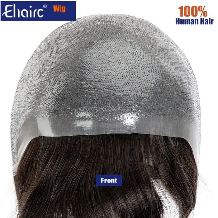 Perruque de cheveux humains délicats noués à la main