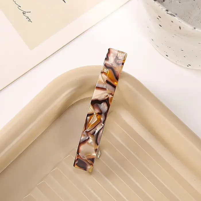Épingles à cheveux élégantes motif léopard en acétate, barrettes françaises vintage, pinces à ressor
