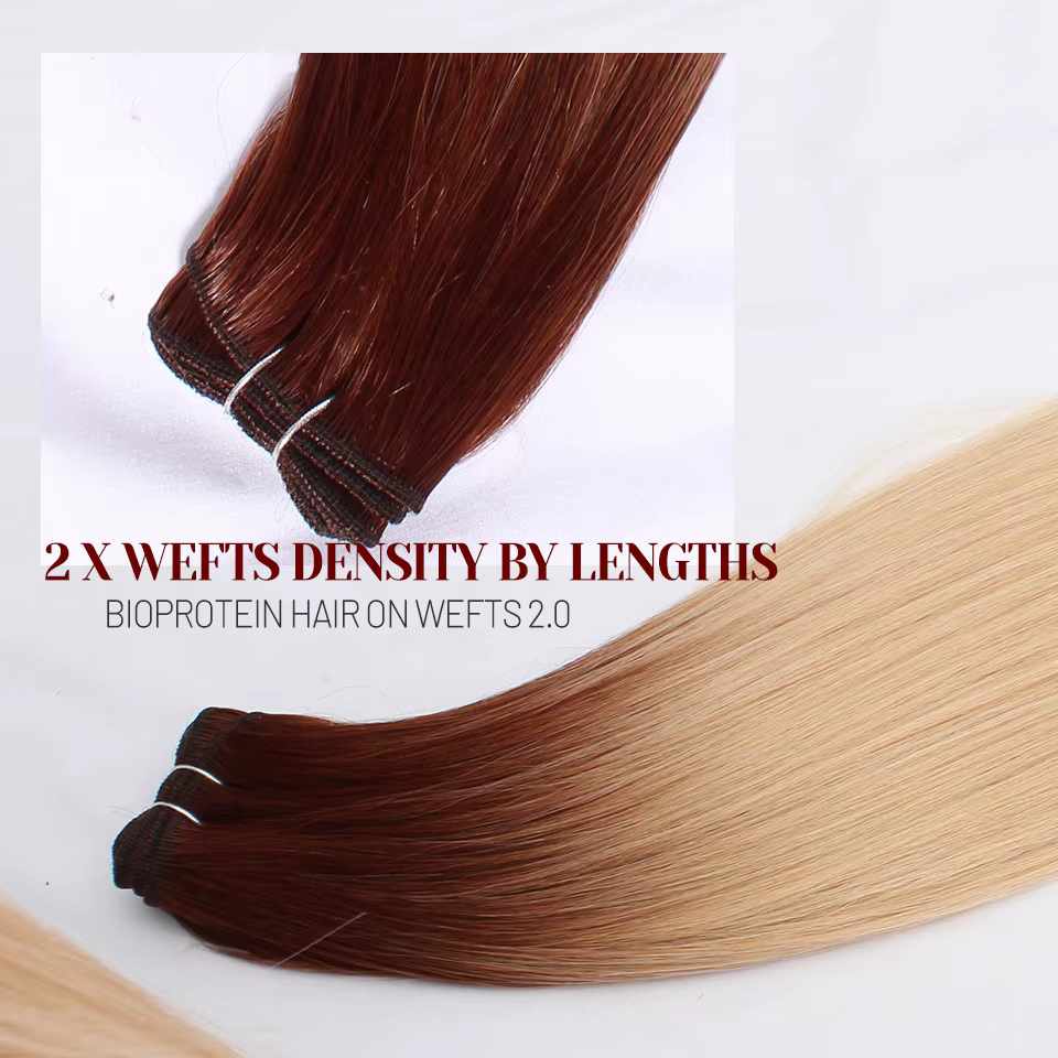 Tissage en lot synthétique lisse Bio-Protein, Extensions capillaires synthétiques lisses en Fiber ré