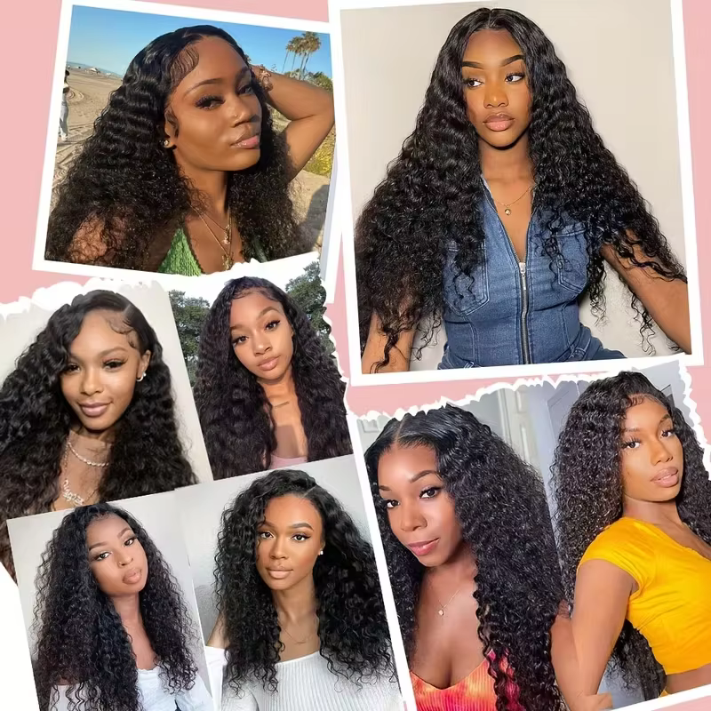 Vague Profonde Tissage Cheveux Humains 15A Non Traités Brésiliens 100% Cheveux Humains Pour Les Femm