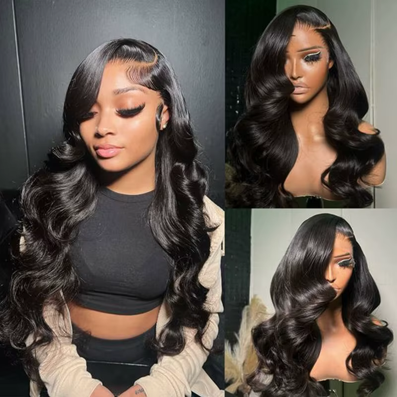 Perruque Lace Front Wig Body Wave Brésilienne Remy, Cheveux Naturels, 13x4 13x6, 100% de Densité, Pr