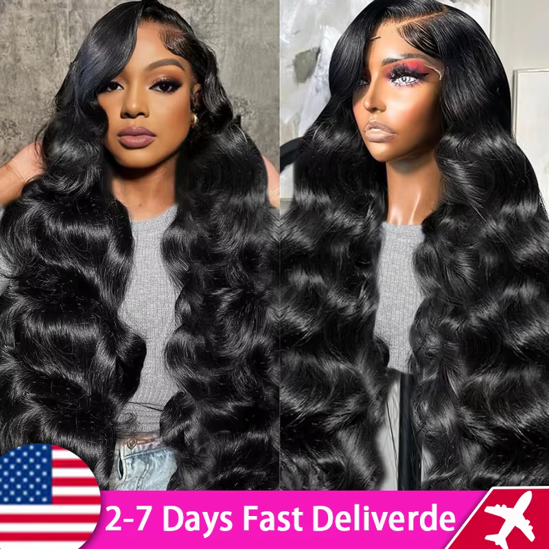 Perruque Lace Front Wig Body Wave Brésilienne Naturelle, Cheveux Humains, 13x6, 13x4, 30 Pouces, 200