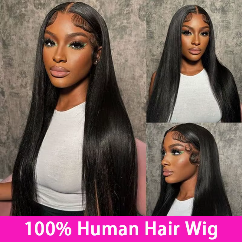 100% malaisie cheveux humains 13x6 os droit dentelle avant perruques de cheveux humains 30 pouces 13
