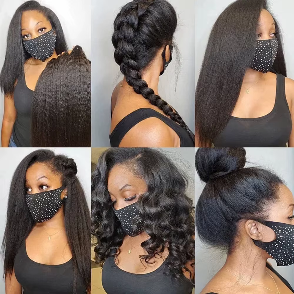 Kinky Straight Tissage Cheveux Humains Extension Cheveux 32 Inch Tissage Brésilienne 100% Human Hair