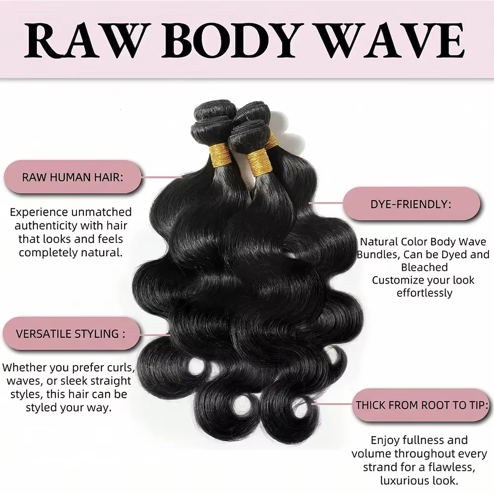 MSMV 15A Extensions de Cheveux Humains Ondulés Naturels Brésiliens en Paquets de 1/2/3/4 Pièces