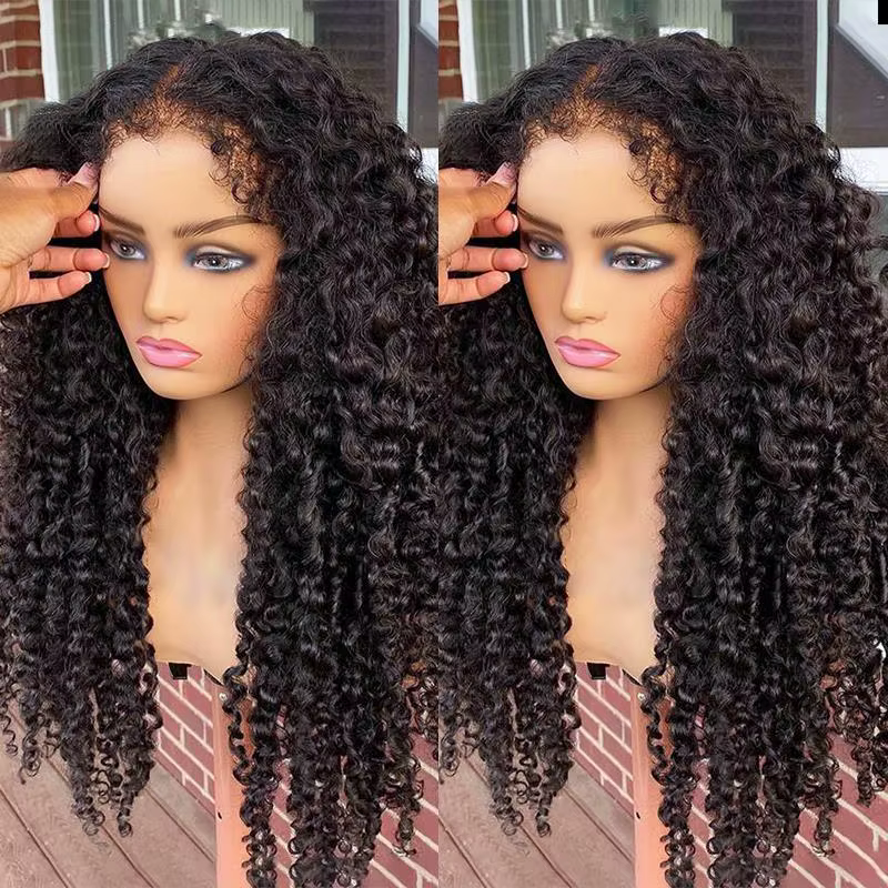 250 densité 13x6 Hd Afro crépus bouclés perruque 100% cheveux humains 13x4 4c bords frontale vague p