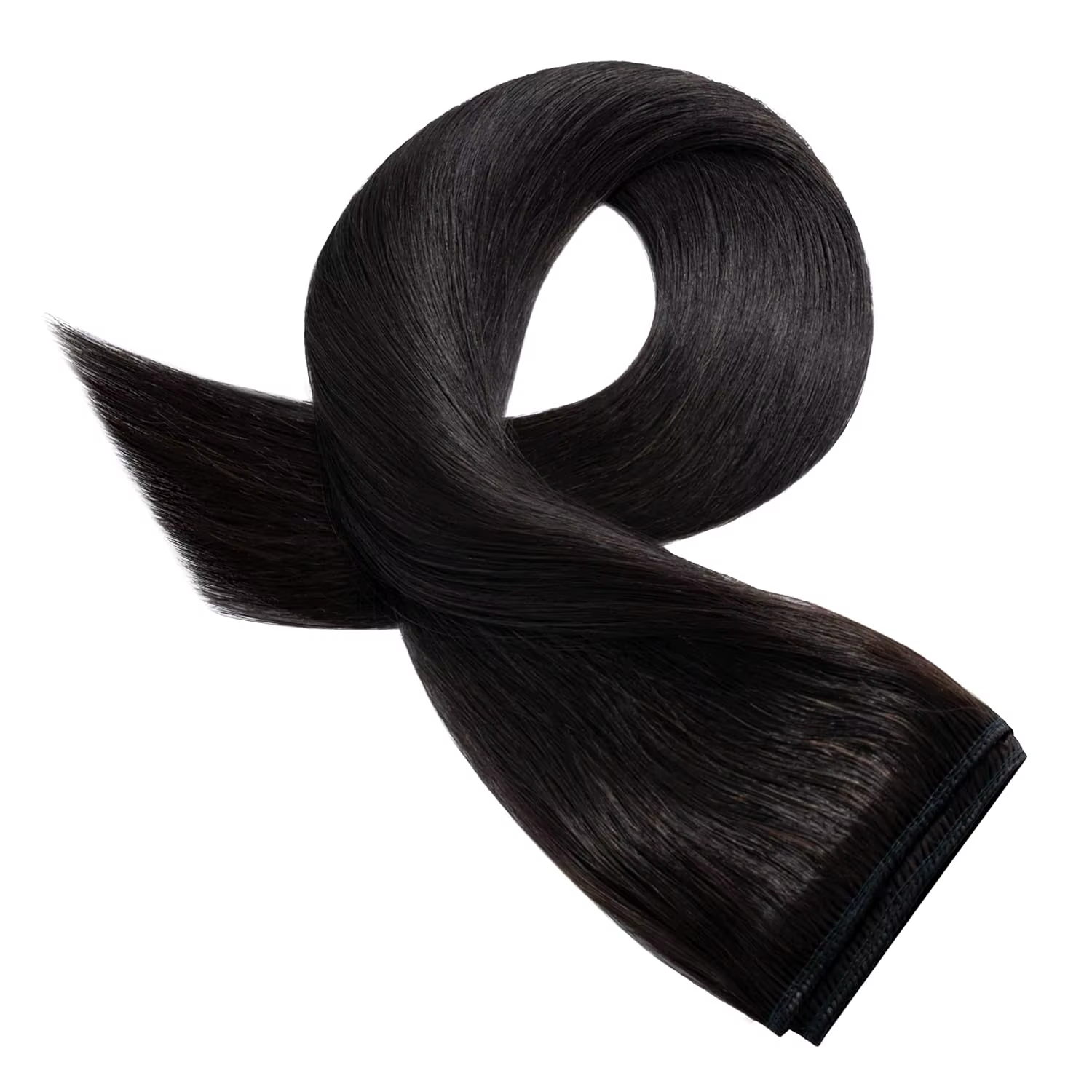 Extensions de cheveux de fil droit vrais cheveux humains fil noir naturel Extensions de cheveux huma