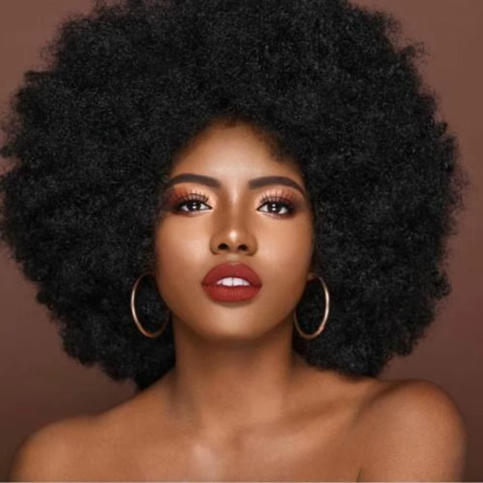 Perruques de cheveux humains bouclés Afro courts avec frange perruques Bob naturelles moelleuses per