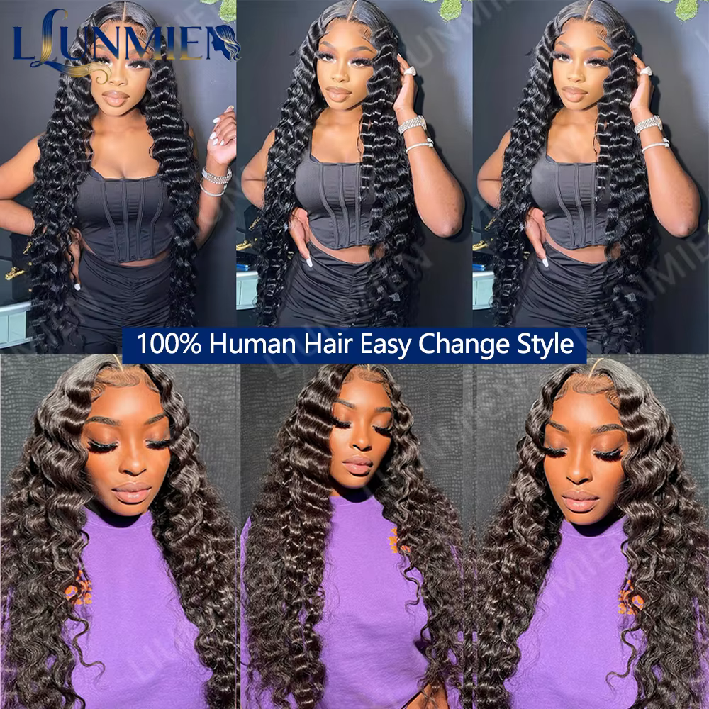 12A Tissage Cheveux Humains,Deep Wave Bundles Human Hair Extensions Cheveux,Meche Cheveux à Tresser,