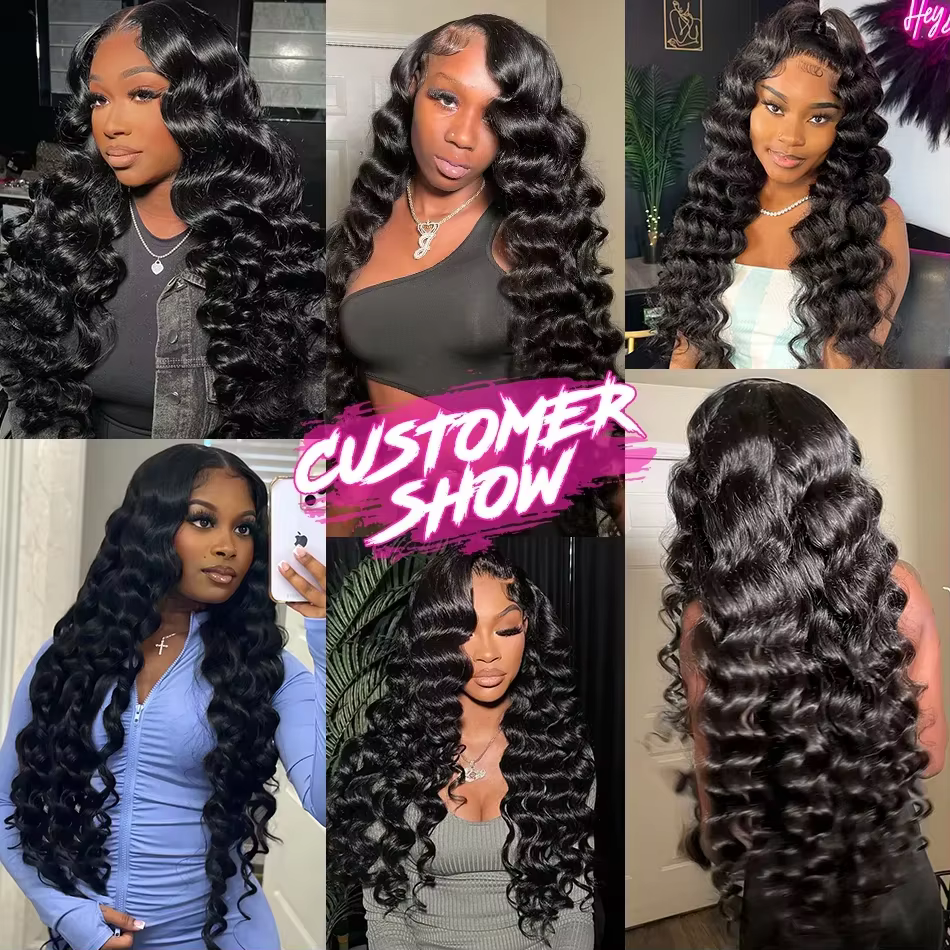 Extensions de cheveux humains brésiliens vierges non traités, ondulés lâches, 30, 32, 40 pouces, 1,