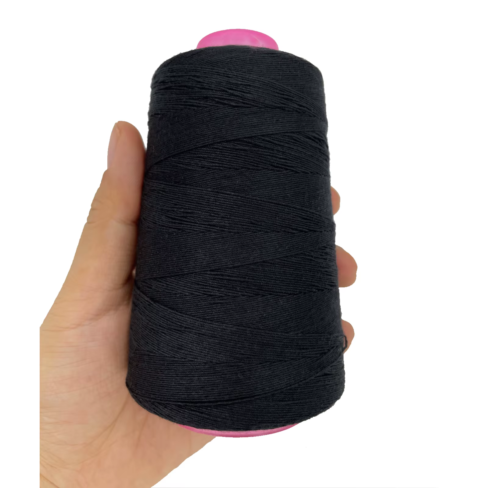 Fil de tissage noir épais 100% Polyester, pour la fabrication de perruques, trame de cheveux, Extens