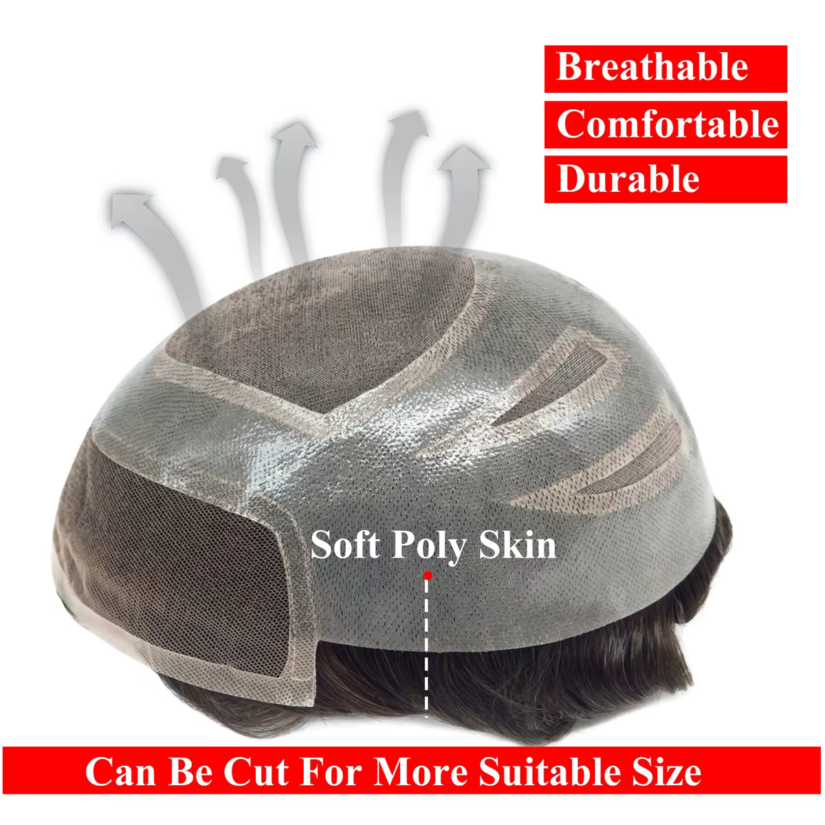 Système capillaire Mono fin pour hommes, dentelle frontale avec Mono et peau, prothèse capillaire hy