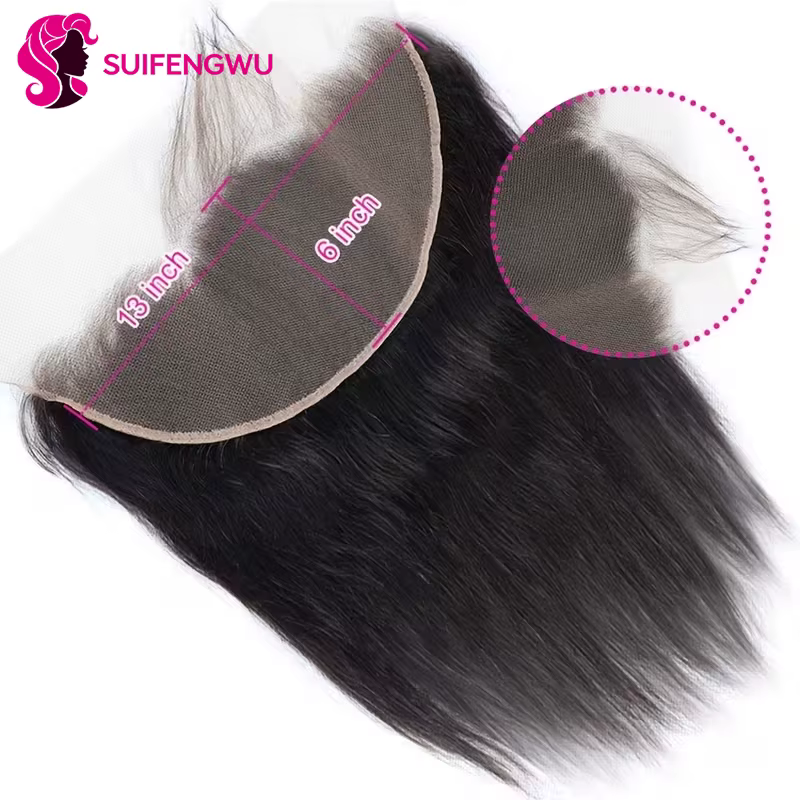 Lace Frontale 13x6 HD Lace effet ondulé, fermeture en dentelle transparente, ligne de cheveux nature