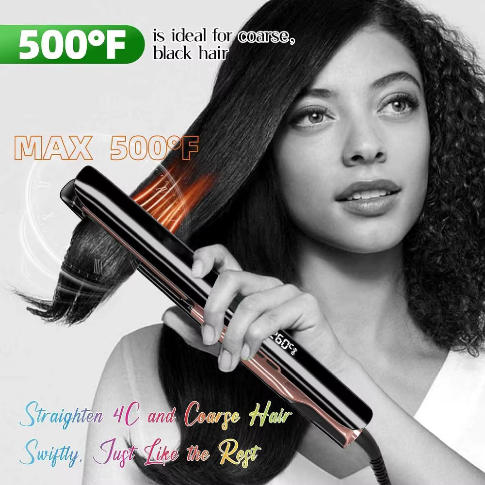 Lisseur de cheveux 500F, traitement professionnel à haute température de la kératine, fer plat pour 