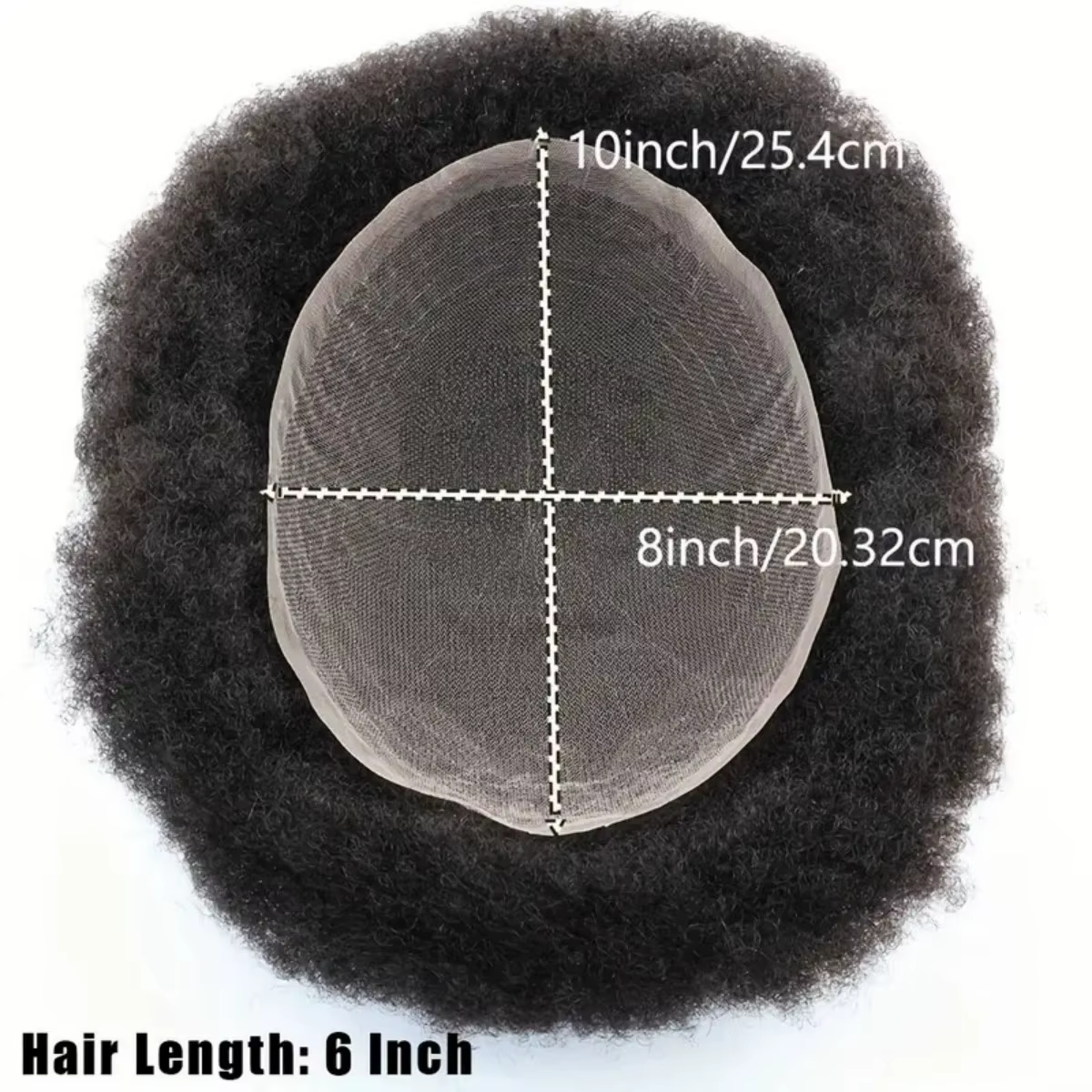 Toupet de cheveux de style afro pour hommes ou topper pour femmes postiches fabriquées à la machine 