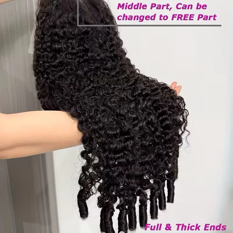 Perruque 13x6 HD en cheveux humains bouclés birmans, sans colle, prête à porter, 100% cheveux humain