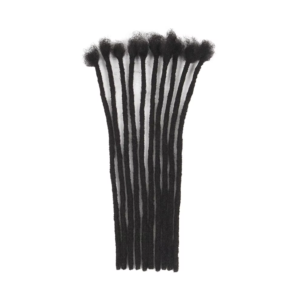 Extensions de Dreadlock vrais cheveux humains pour homme/femmes 0.4 cm de largeur Extensions Loc per