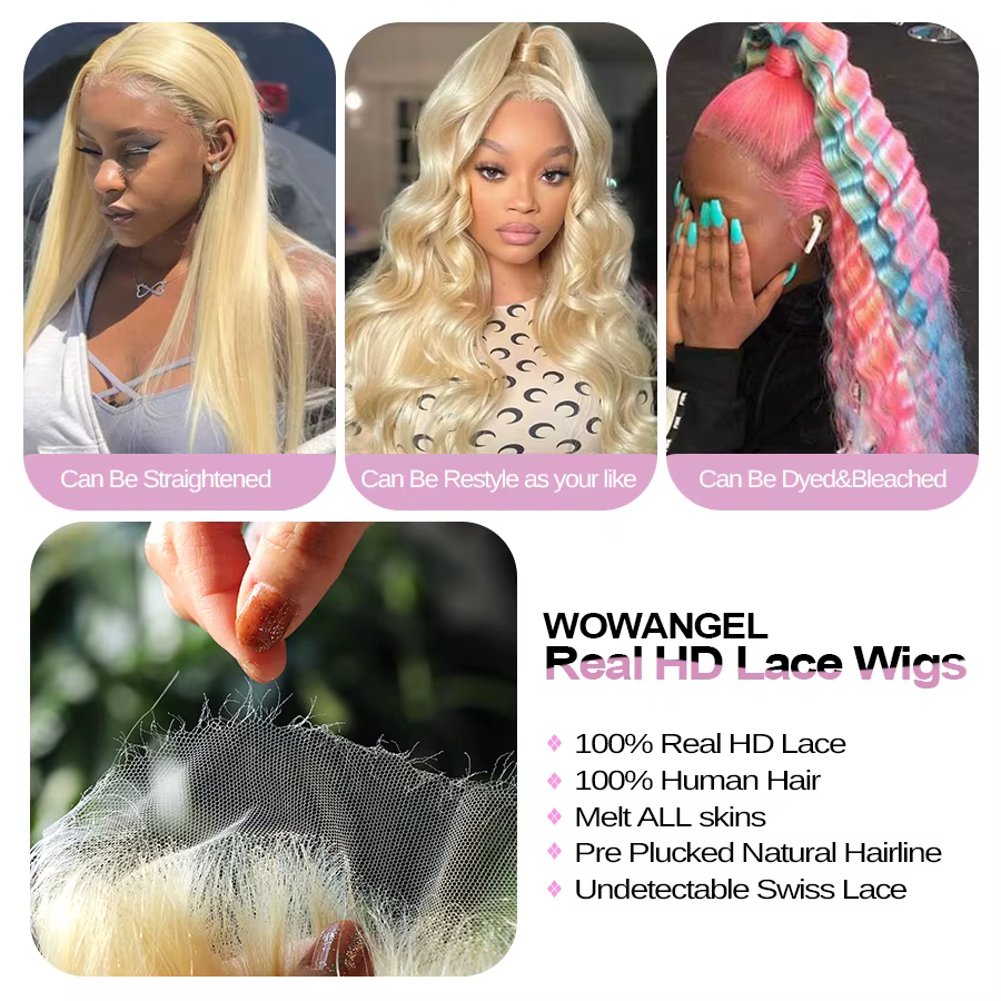 Perruque Lace Frontal Wig sans colle naturelle, 32 pouces, 250%, 13x6, HD, peau fondue, cuir chevelu