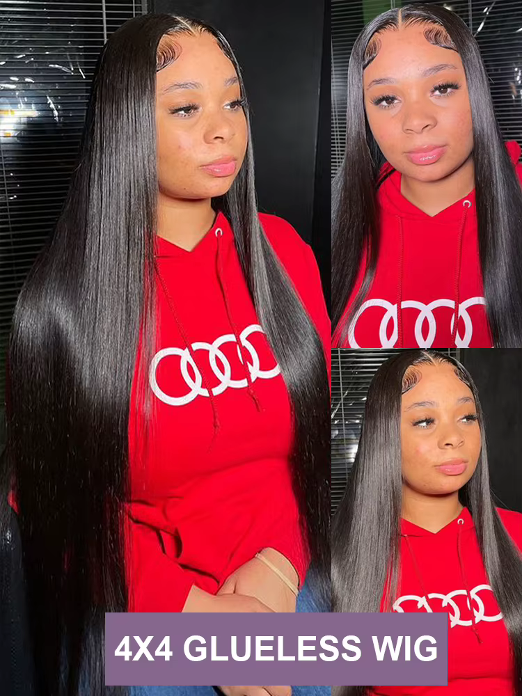 Perruque Lace Front Wig sans colle naturelle, cheveux humains, pre-plucked, avec baby-hairs, pre-plu