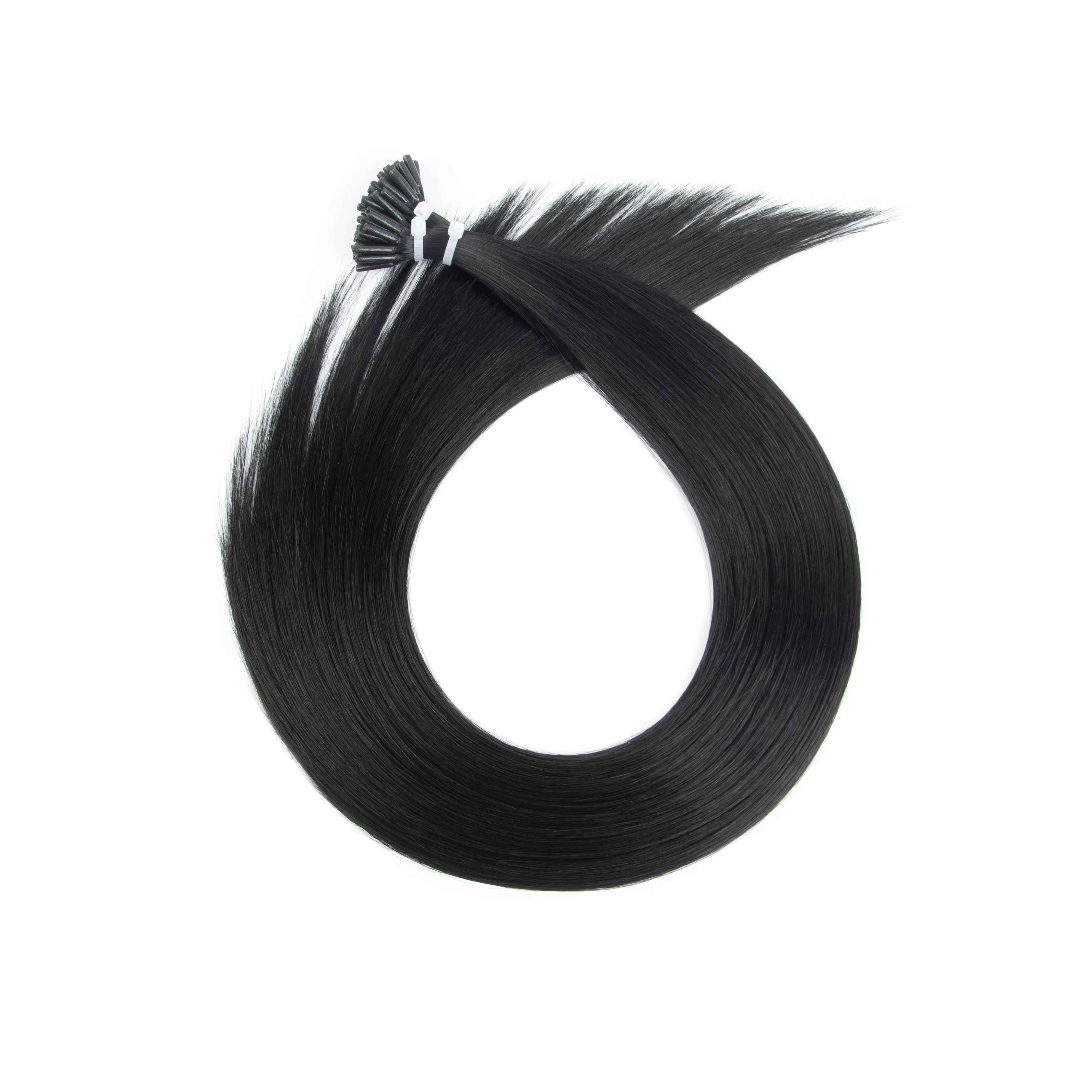 Extensions de cheveux synthétiques à pointe droite, 50 pièces/paquet, extensions de cheveux pour sal