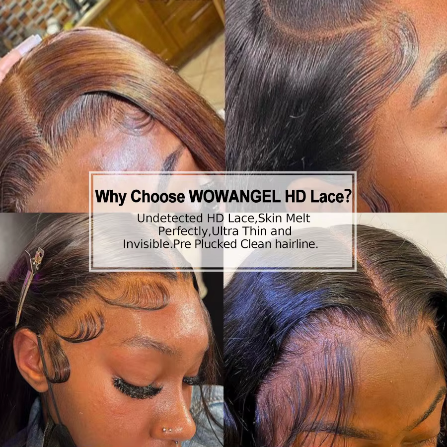 34inch Ash Blonde Body Wave Real HD Lace Front Perruque de cheveux humains Melt Skins 13x6 Full Lace