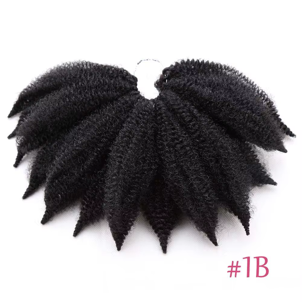 Marley tresses cheveux synthétiques 8 pouces doux Afro crépus torsion Crochet tresse Extensions de c