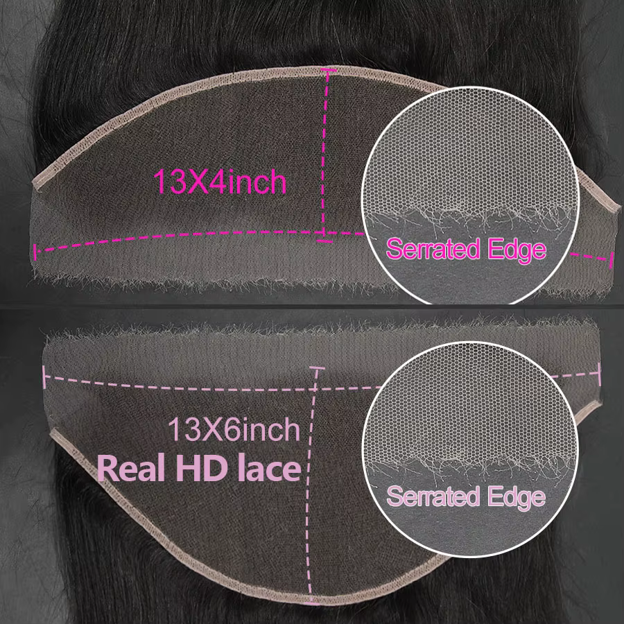 13x6 HD dentelle frontale Invisible HD transparente dentelle fondre peaux droites 6x6 5x5 HD fermetu