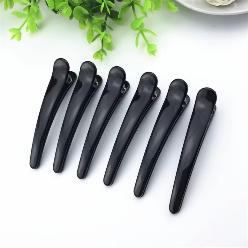 Épingles à cheveux professionnelles pour Salon de coiffure, 10 pièces, en plastique noir, à une broc