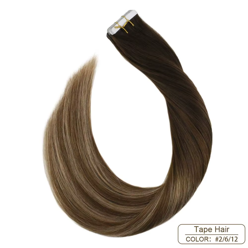 [Bas prix] Extensions de cheveux Ugeat à bandes adhésives, cheveux humains, extensions de cheveux na