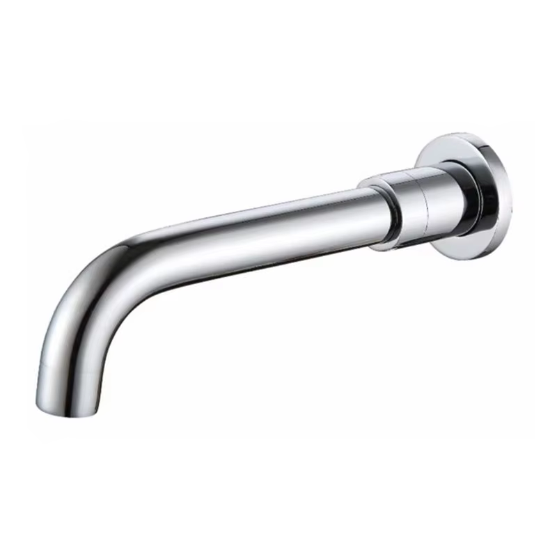 Mélangeur de douche de baignoire basse chromé, remplissage de robinet de bain, bec en or brossé, sor