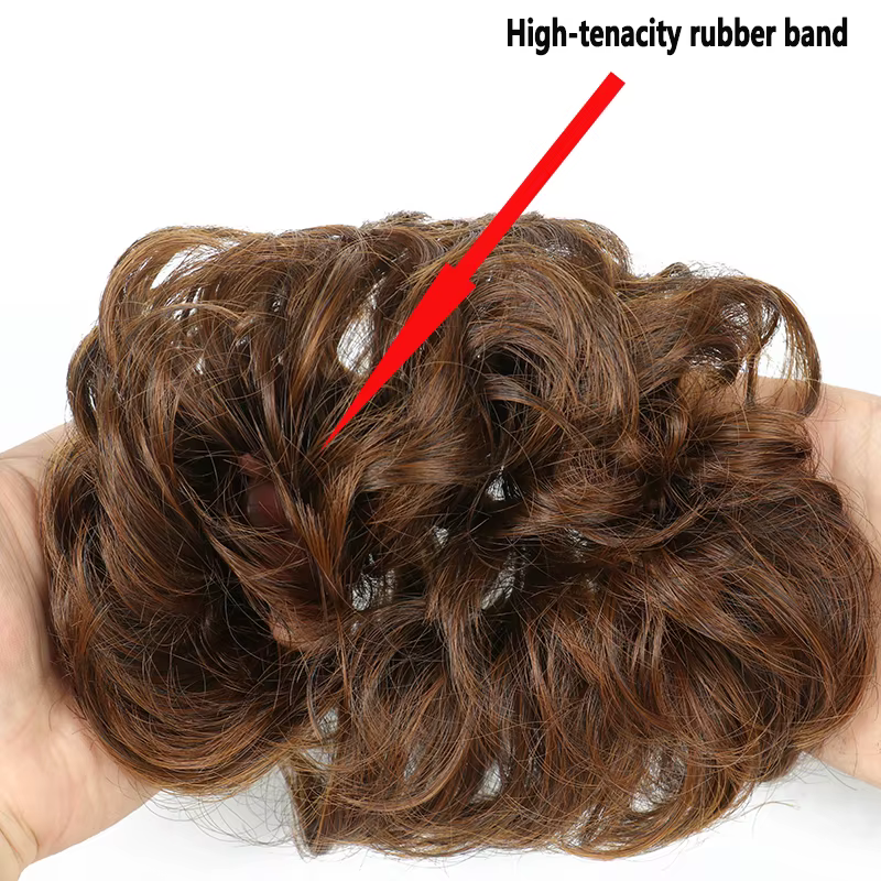 Azqueen synthétique désordre Chignon Chignon beignet Gary couleur marron cheveux Chignon Pad élastiq