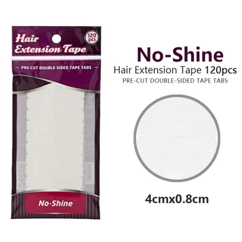 10*12 pcs/lot ruban d'extension de cheveux blanc sans brillance 0.8*4 cm ruban adhésif Double face é